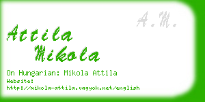 attila mikola business card